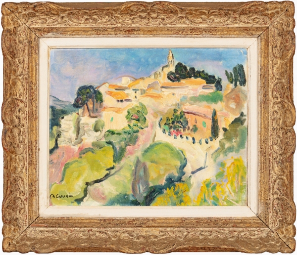 Charles CAMOIN (1879-1965) — Le village des Angles, Vaucluse, 1955