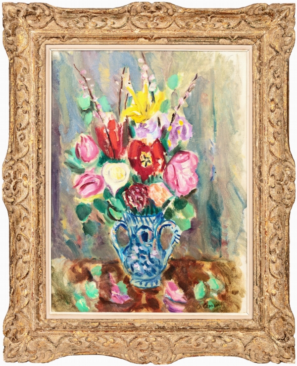 Charles CAMOIN (1879-1965) — Fleurs dans le pot de Grenade, vers 1958\"