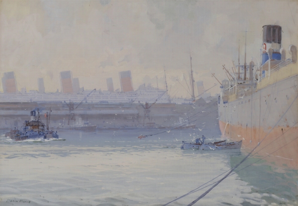 Marin MARIE (1901-1987) — Scène de port