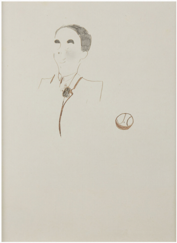 Jean COCTEAU (1889-1963) — Portrait de l'acteur Albert Brasseur, circa 1906-1907