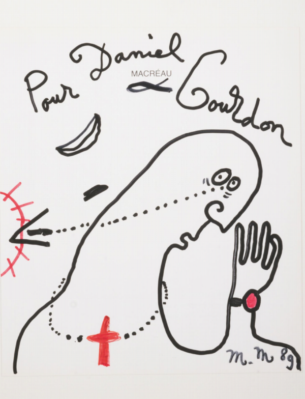 Michel MACREAU (1935-1995) — Personnage la main levée, 1989