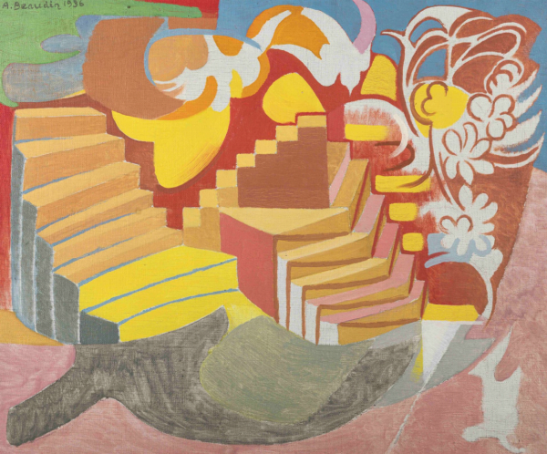 André BEAUDIN (1895-1979) — La plante et l’escalier, 1936
