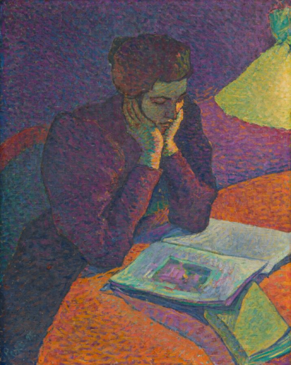 Jean PESKÉ (1870-1949) — Jeune femme à la lecture, 1895