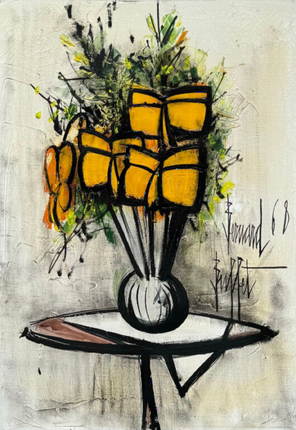 Bernard BUFFET (1928-1999) — Fleurs papillon, 1968