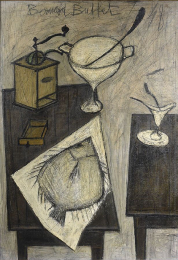 Bernard BUFFET (1928-1999) — Turbot sur une table, 1948