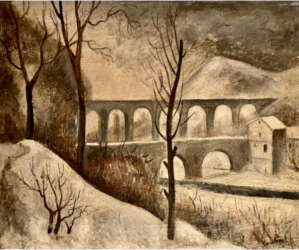Othon COUBINE dit Otakar KUBIN (1883-1969) — Aqueduc sous la neige