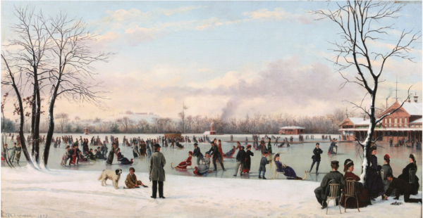 Conrad Wise CHAPMAN (1842-1910) — Le cercle des patineurs, bois de Boulogne