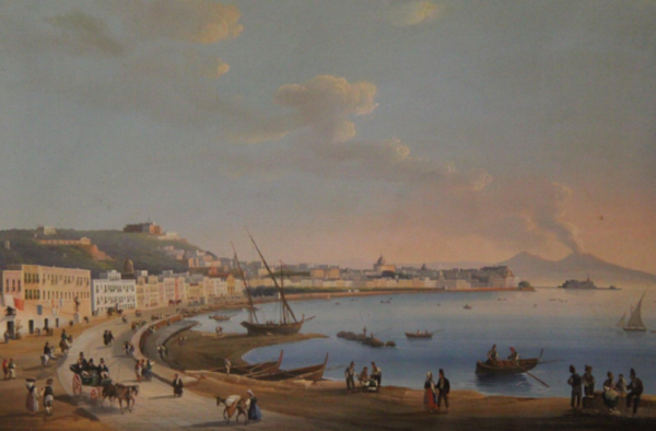 — Vue de Naples prise du Carmel et Vue de Naples prise du Pausilippe, Vésuve en éruption